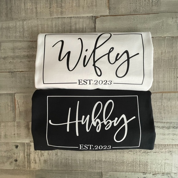 Set of 2 Hubby/Wifey Tees - Picture 3 of 3